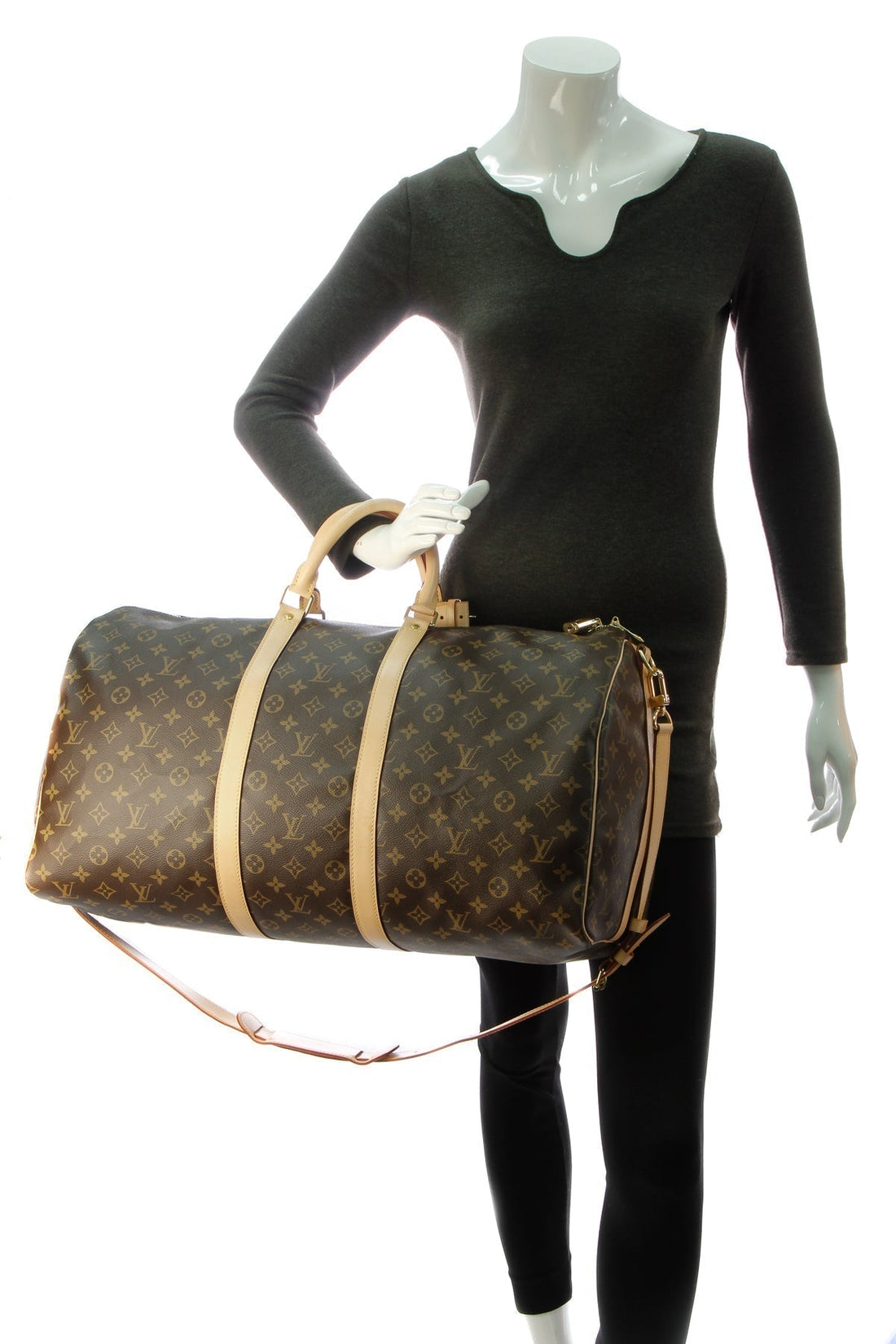 Louis Vuitton Keepall Bandoulière 55 Travel Bag Monogram
