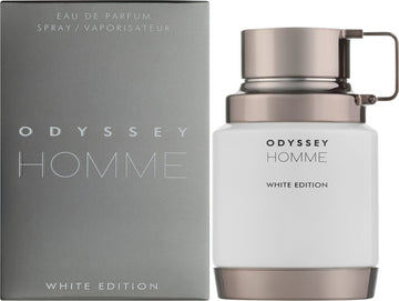 Armaf Odyssey Homme White Edition for Men Eau de Parfum perfume bottle and packaging