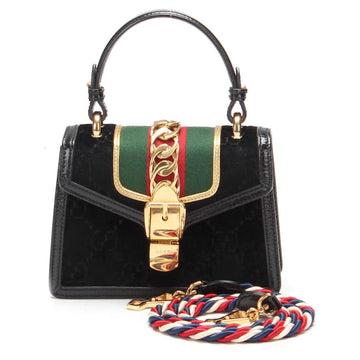 Gucci Sylvie Mini Suede Shoulder Bag