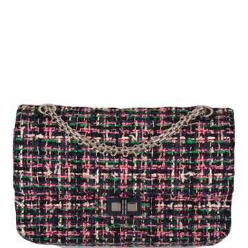 Chanel 2.55 Reissue 225 Double Flap Bag Pink Multicolor Tweed