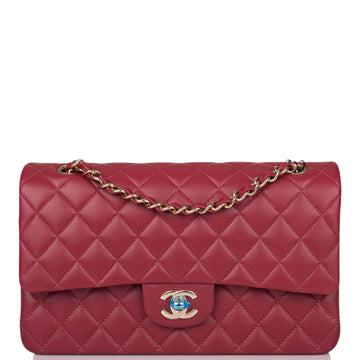 Chanel Medium Classic Double Flap Bag Burgundy Lambskin