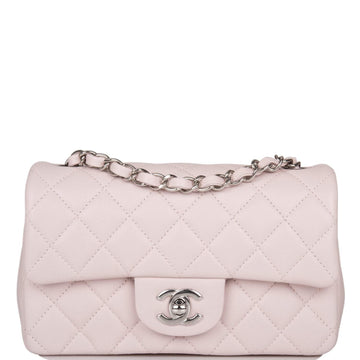 Chanel Rectangular Mini Flap Bag Light Purple Lambskin