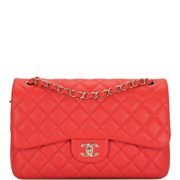 Chanel Jumbo Classic Double Flap Bag Red Caviar