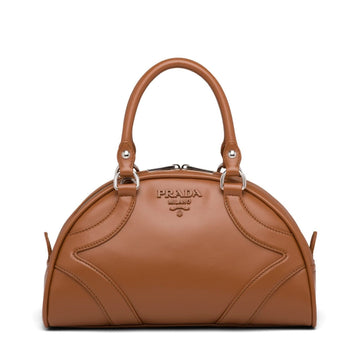 Prada Leather Bowling Bag Beige