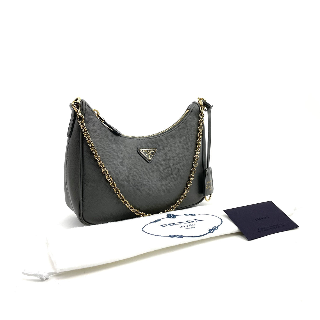 Prada Saffiano Re-Edition 2005 Shoulder Bag Marmo