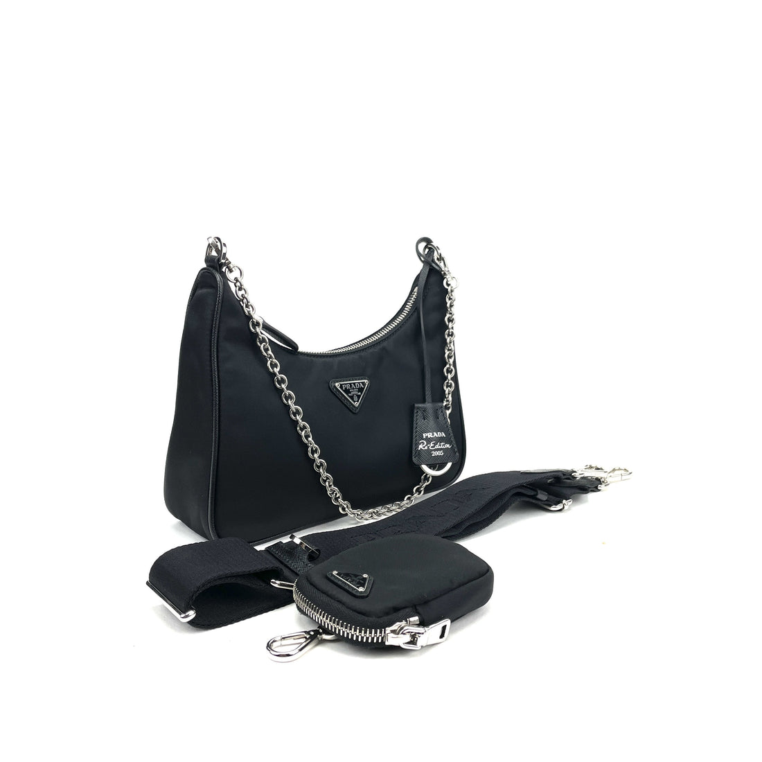 Prada Re-Edition 2005 Bag Set Black Multi