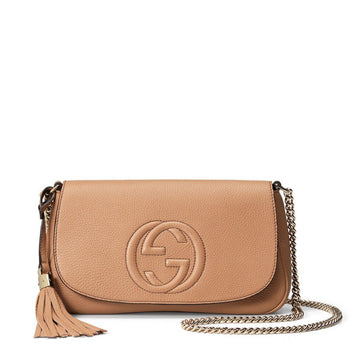 Gucci Soho Disco Crossbody Bag with Tassel Brown