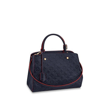 Louis Vuitton Montaigne MM Navy Blue and Red