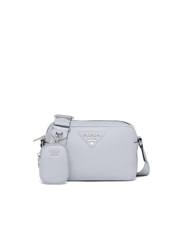 Prada Leather Shoulder Bag Cornflower Blue