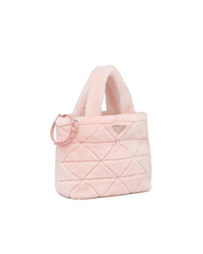 Prada Shearling Tote Orchid Pink