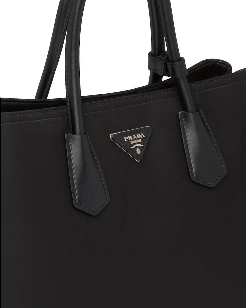Prada Double Nylon and Saffiano Leather Bag Black