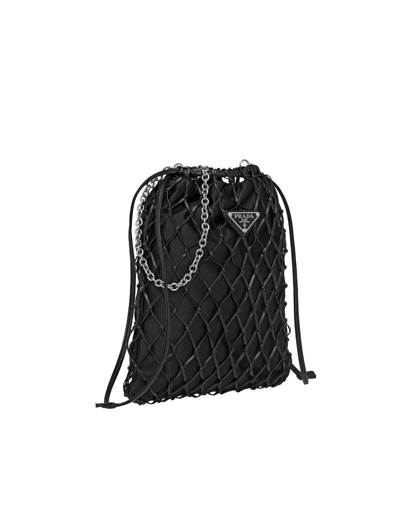 Prada Fabric Mesh Bag Black