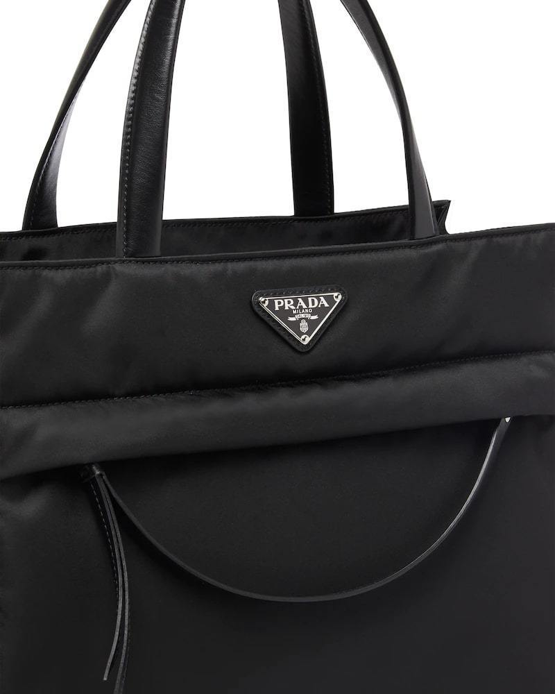 Prada Quilted Nylon Tote Bag Black