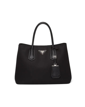 Prada Double Nylon and Saffiano Leather Bag Black