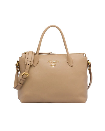 Leather Handbag Cameo Beige