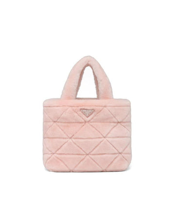 Prada Shearling Tote Orchid Pink