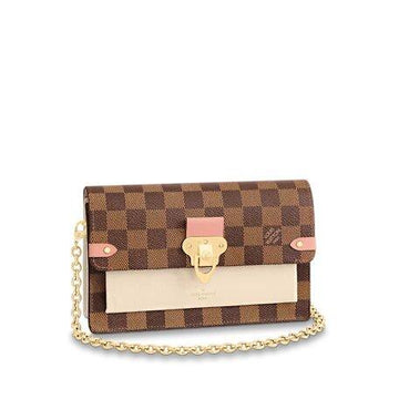 Louis Vuitton Vavin Chain Wallet Crème Beige and Vénus Pink