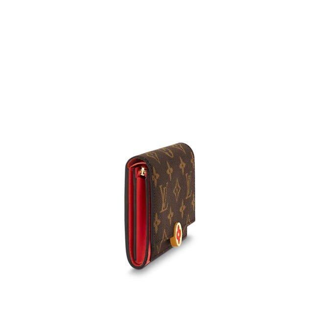 Louis Vuitton Flore Compact Wallet Coquelicot Red