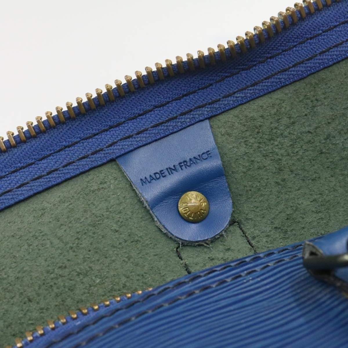 LOUIS VUITTON Epi Keepall 50 Boston Bag Blue VI0990 - Cap N Wrap