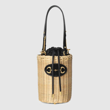 Gucci Horsebit 1955 Small Bucket Bag Beige Leather