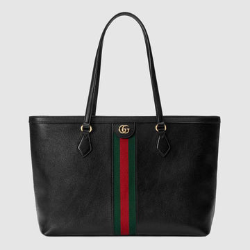 Gucci Ophidia Leather Tote Black