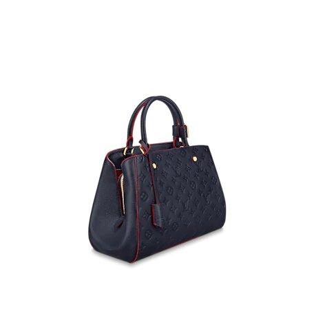 Louis Vuitton Montaigne MM Navy Blue and Red