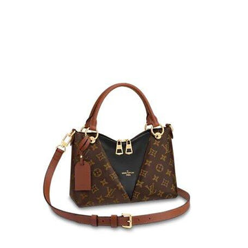 Louis Vuitton V Tote BB Black and Caramel